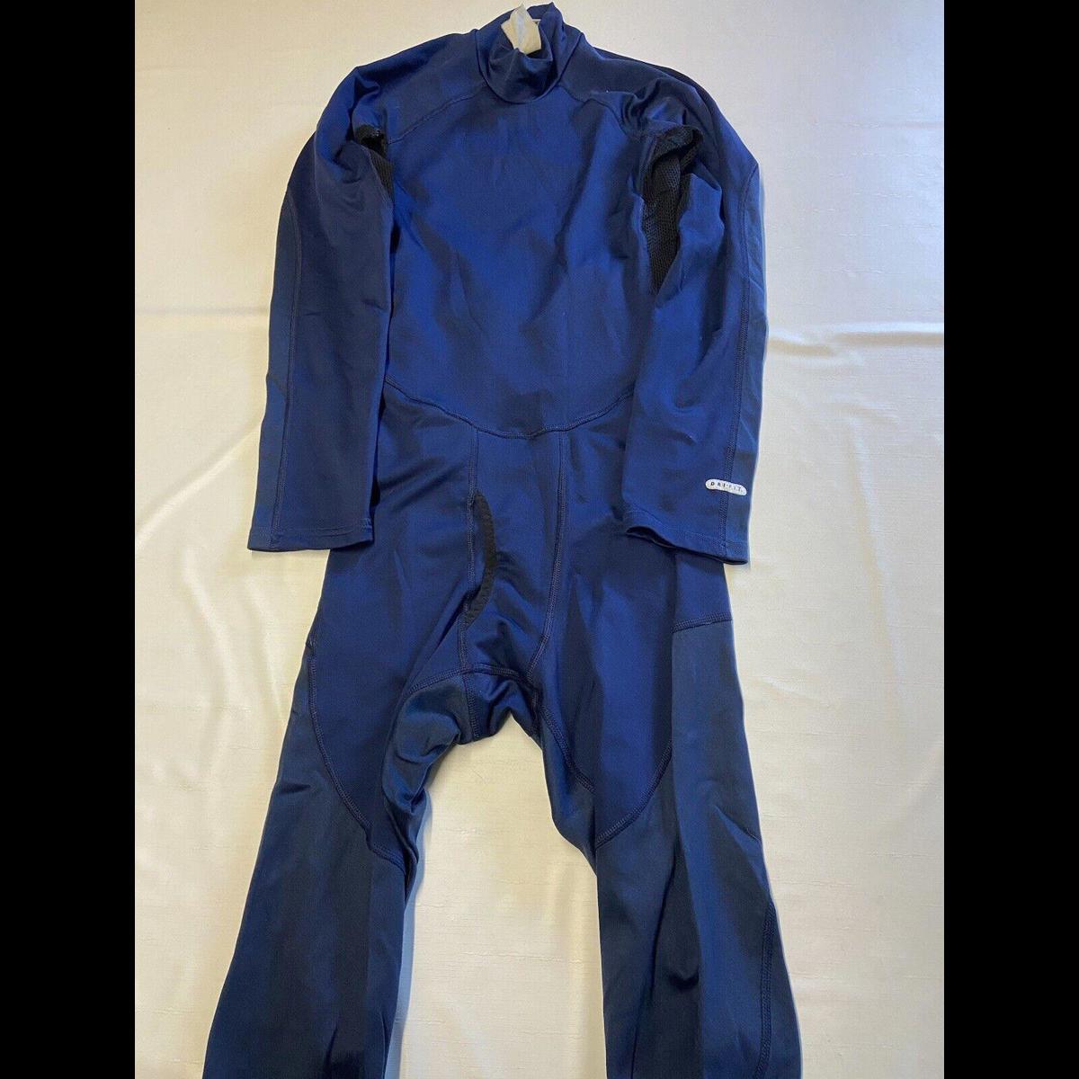 Mens Nike Blue Vintage Rare 90s/Y2k Stretch Full Body Base Layer Suit Sz M/L